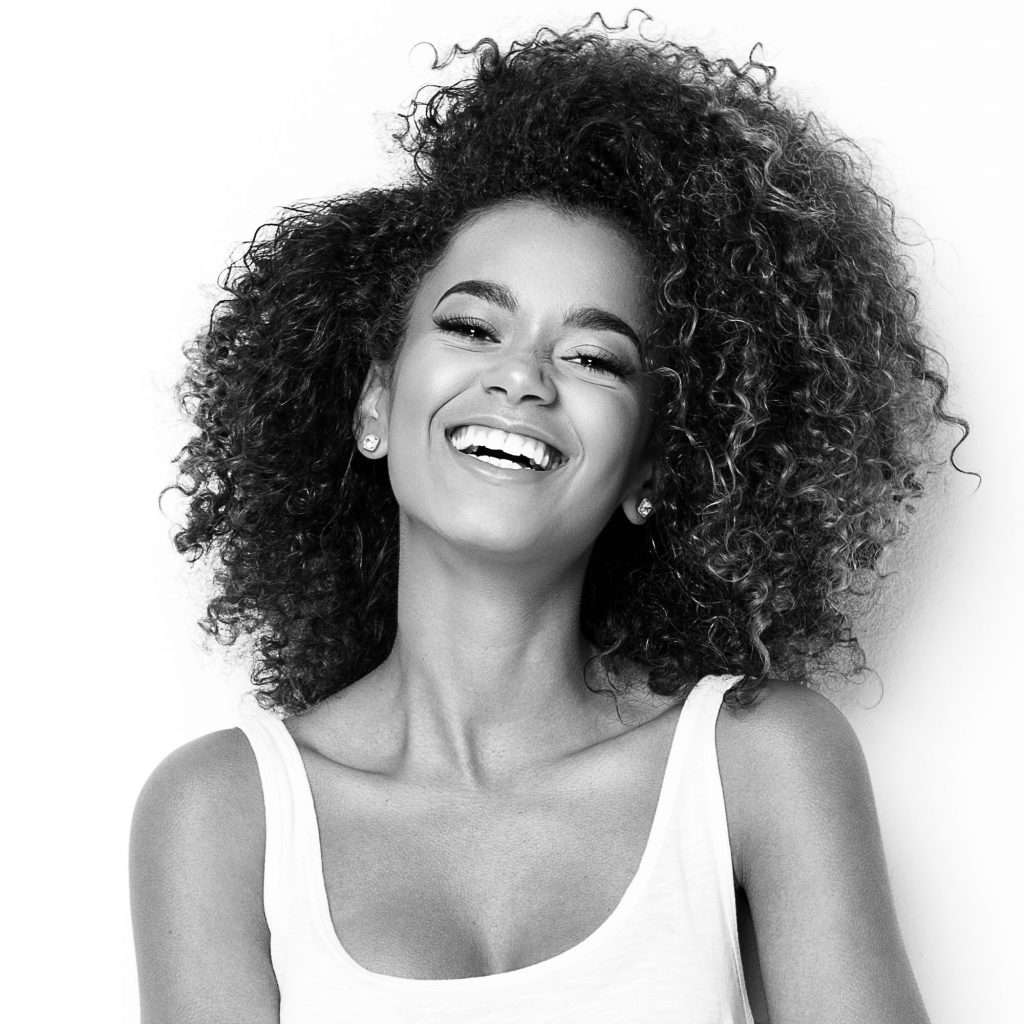 woman laughing
